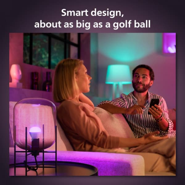 Philips Hue White and Color Ambiance Lysekrone lampe, E14 P45