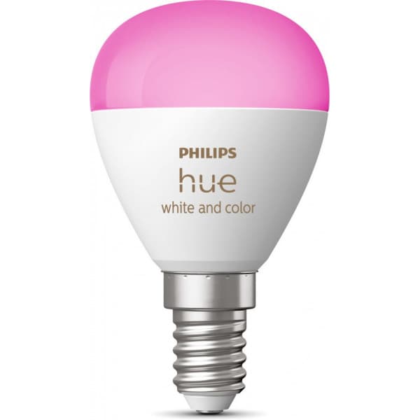 Philips Hue White and Color Ambiance Lysekrone lampe, E14 P45