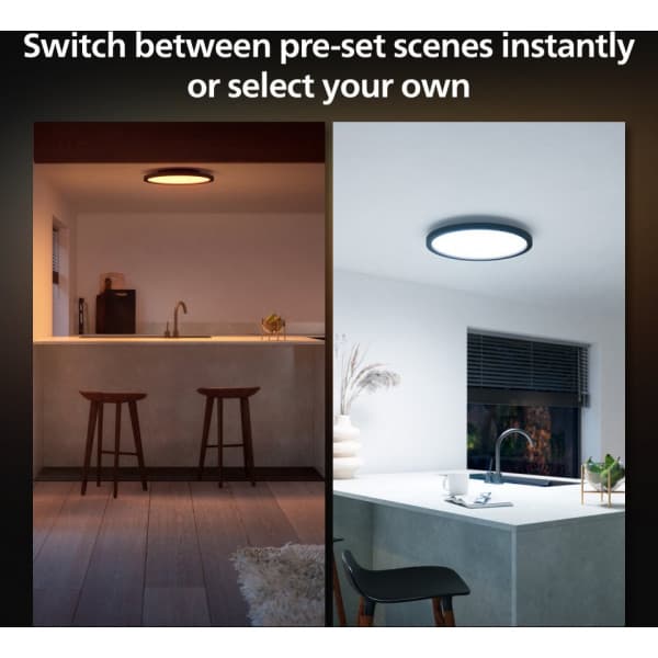 Philips Hue Aurelle loftlampe, 21 W, 2200-6500 K, rund, sort