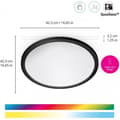Miniatyrbild 4 av 11: WiZ SuperSlim taklampa, rund, svart, WiFi, 22 W, RGB, 2200-6500 K, 2600 lm