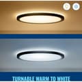 Miniatyrbild 8 av 11: WiZ SuperSlim taklampa, rund, svart, WiFi, 22 W, RGB, 2200-6500 K, 2600 lm