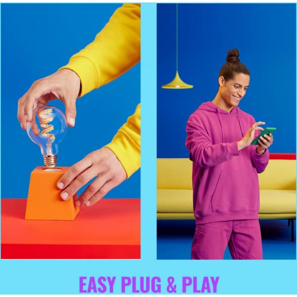 WiZ smartlampe, E27, G95, RGB, Wi-Fi, 2200-6500 K, 470 lm, 1 stk.