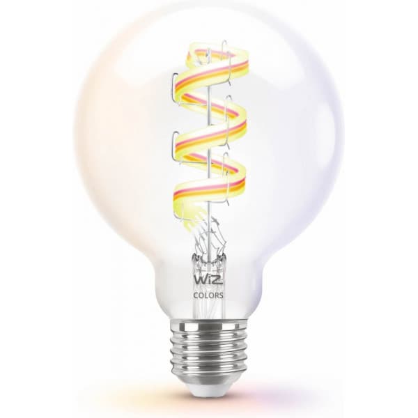 WiZ smartlampe, E27, G95, RGB, Wi-Fi, 2200-6500 K, 470 lm, 1 stk.