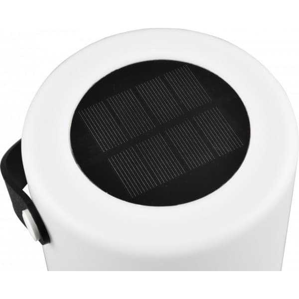 Trio Garcia ladattava/aurinkokenno ulkopöytävalaisin, 15 lm, 3000 K + RGB, SMD-LED 0,1W, valkoinen