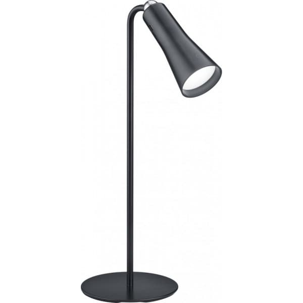 Trio Maxi genopladelig bordlampe, 200 lm, 3000 K, LED 2 W, mat sort