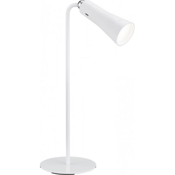 Trio Maxi laddningsbar bordlampa, 200 lm, 3000 K, LED 2 W, mattvit