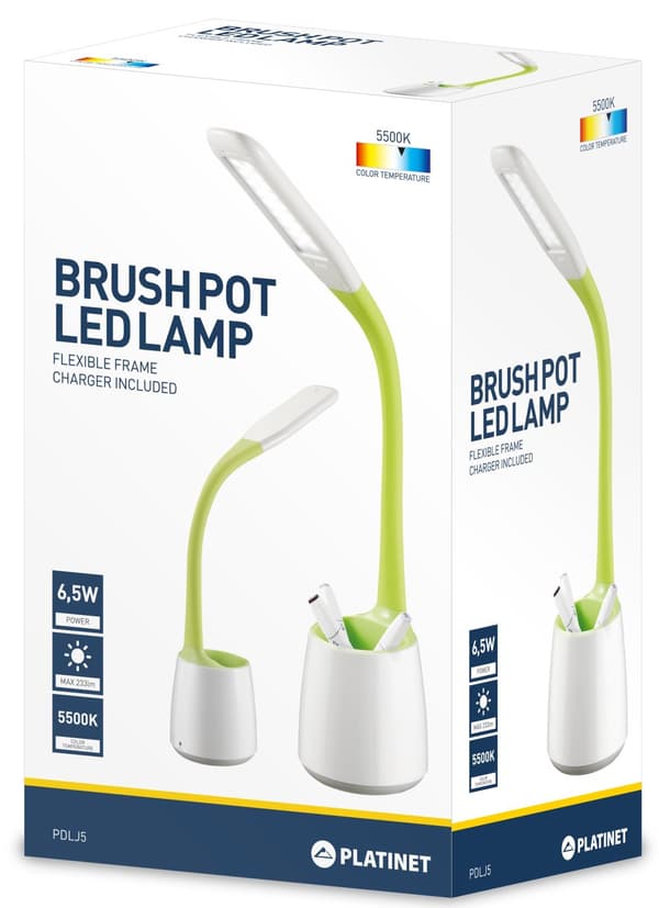 Platinet desk lamp with pen holder PDLJ5 6.5W (43882)