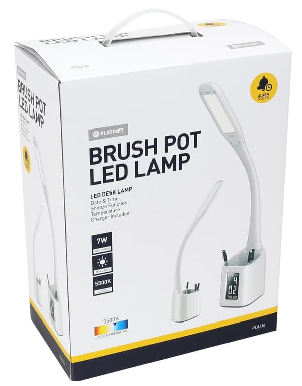 Platinet desk lamp with pen holder PDLU6 7W (43600)