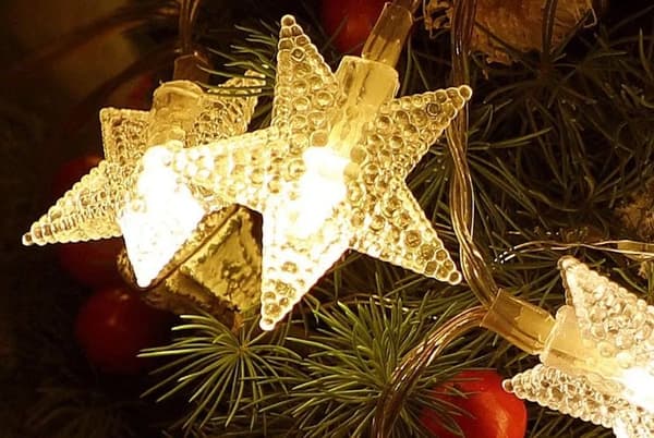 RoGer LED Lights String of Stars 100 LED / Warm-White / 10m