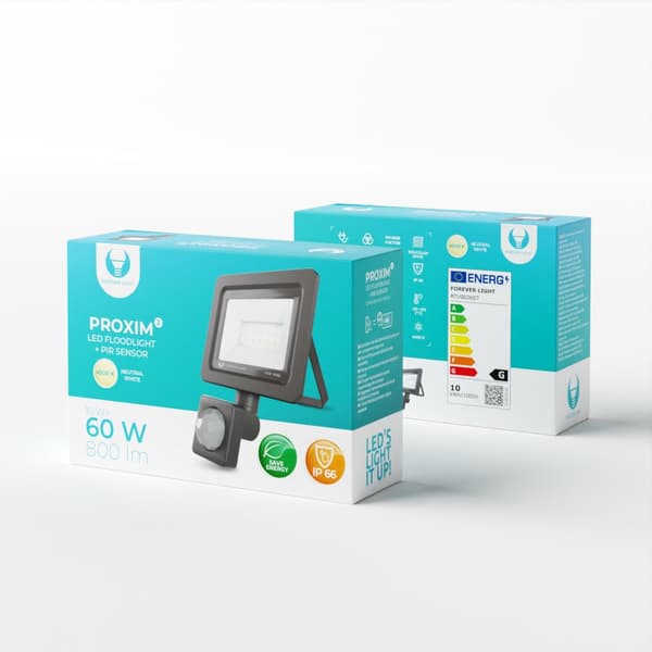 Forever Light Floodlight LED PROXIM II / 10W / 4500K / PIR / IP66