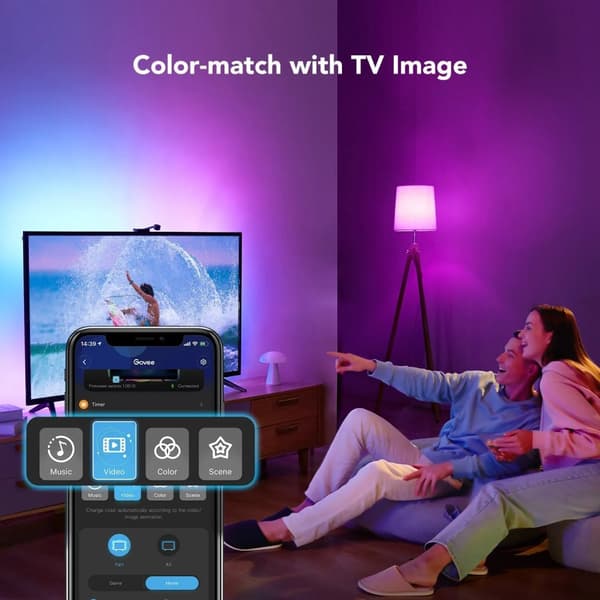 Govee H6199 TV BACKLIGHT Smart strip light TV 75-85 CALI 5M