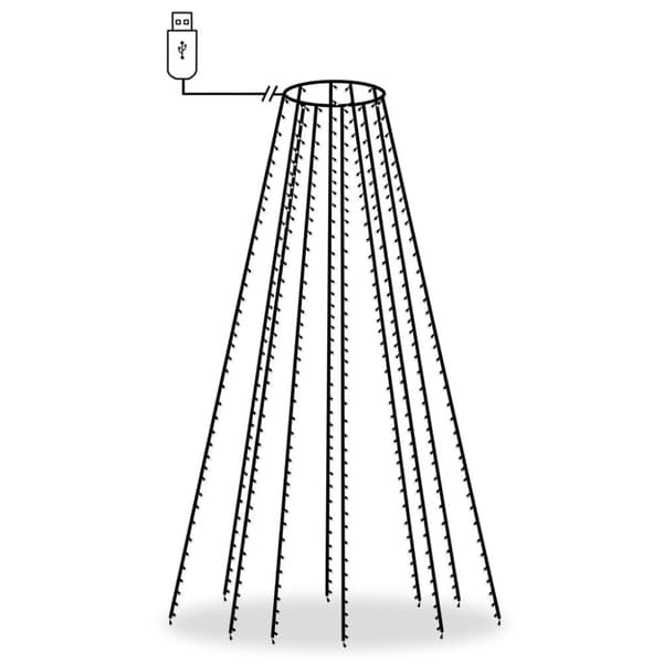 Ljusnät för julgran 400 LED 400 cm