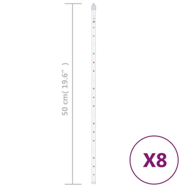 Meteorregn 8 st 50 cm 288 LED flerfärgad inne/ute