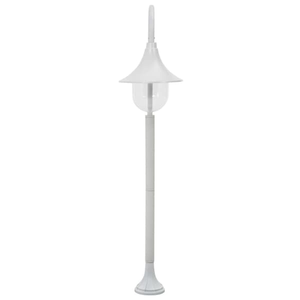 havestolpelampe E27 120 cm aluminium hvid