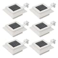 Miniatyrbillede 1 af 10: LED-solcellelamper 6 stk. 12 cm firkantet hvid