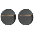 Miniatyrbillede 1 af 7: udendørs LED-væglamper 2 stk. 3 W rund sort