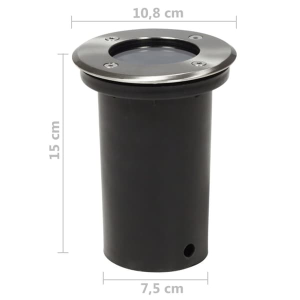 Markbelysning rund 3-pack