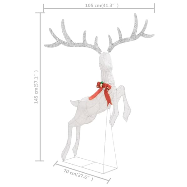 Juldekoration flygande ren 120 LED vit kallvit