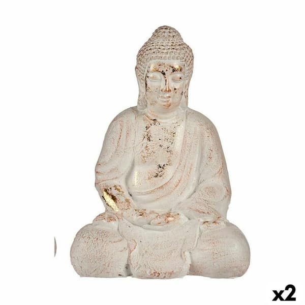 Dekorativ havefigur Ibergarden CC20436 Polyesterharpisk Buddha 22,5 x 41,5 x 29,5 cm (2 enheder)