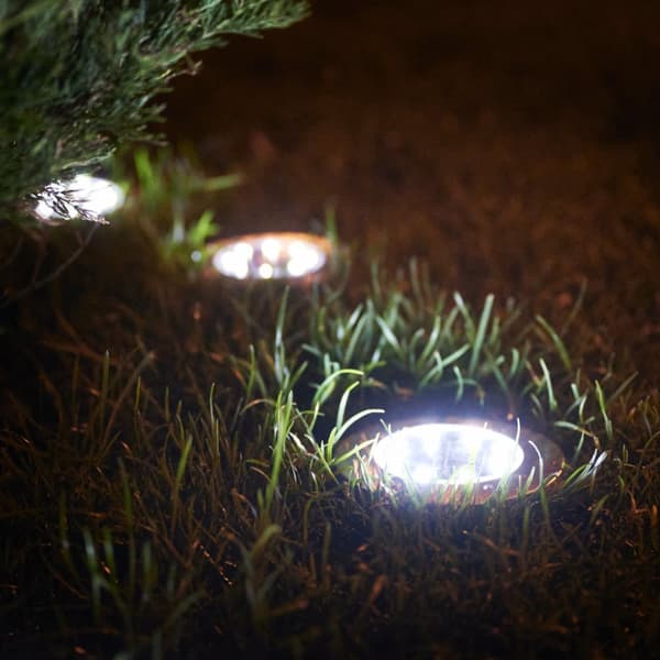 LED solar trädgårdslampa, markmonterad, 12 st