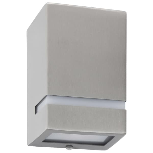 Utomhusvägglampa 2 st 35 W silver rektangulär