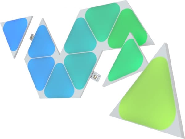 Nanoleaf | Shapes Triangles Mini Expansion Pack (10 paneler) | 1 x 0,54 W | 16M+ farver | 2,4 GHz WiFi b/g/n