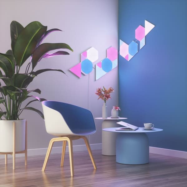 Nanoleaf | Shapes Triangles Mini Expansion Pack (10 paneler) | 1 x 0,54 W | 16M+ farver | 2,4 GHz WiFi b/g/n