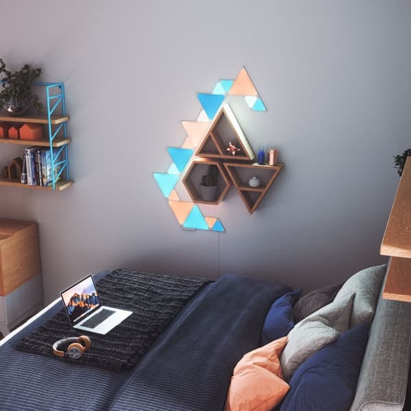 Nanoleaf | Shapes Triangles Mini Expansion Pack (10 paneler) | 1 x 0,54 W | 16M+ farver | 2,4 GHz WiFi b/g/n