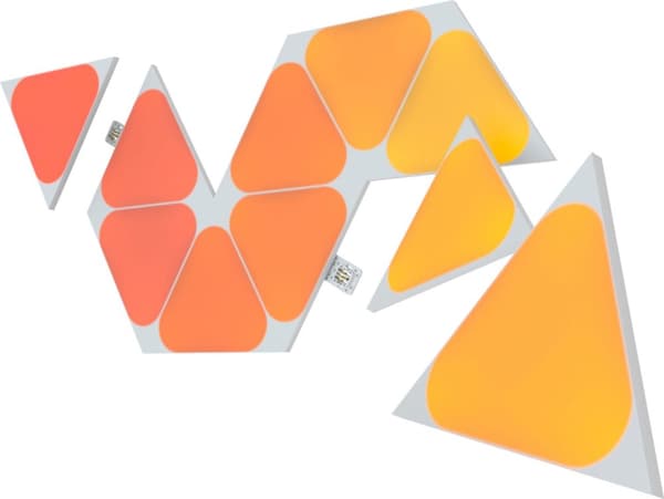 Nanoleaf | Shapes Triangles Mini Expansion Pack (10 paneler) | 1 x 0,54 W | 16M+ farver | 2,4 GHz WiFi b/g/n