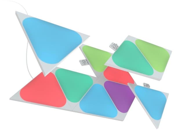 Nanoleaf | Shapes Triangles Mini Expansion Pack (10 paneler) | 1 x 0,54 W | 16M+ farver | 2,4 GHz WiFi b/g/n Hvid