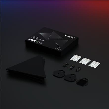 Nanoleaf Shapes Black Triangles Expansion Pack (3 paneler) Nanoleaf | Former Black Triangles Expansion Pack (3 paneler) | 42 W | I