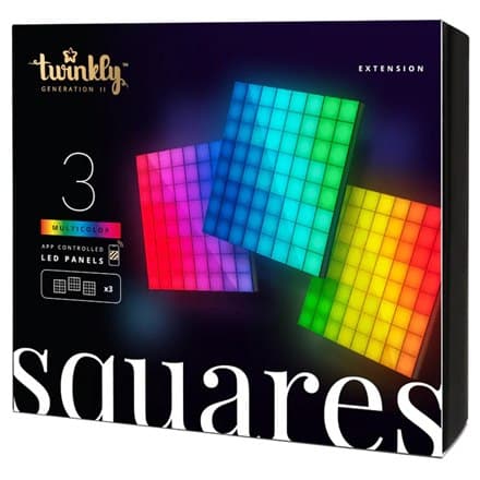 Twinkly Squares Smart LED-paneelit Laajennuspaketti (3 paneelia) Twinkly | Squares Smart LED-paneelit Laajennuspaketti (3 paneelia) | RGB -