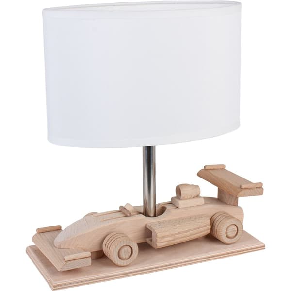 Racing bil bordlampe, hvid