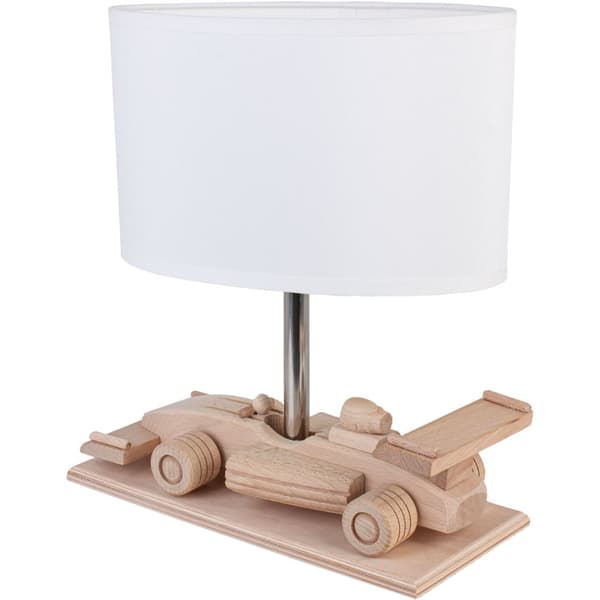 Racing bil bordlampe, hvid
