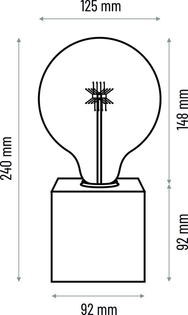 Cubo 1 bordslampa