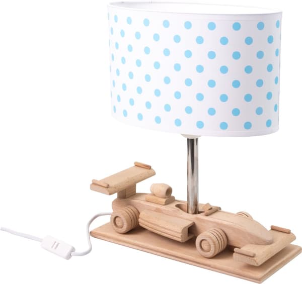 Polka dot kilpa-auton pöytävalaisin