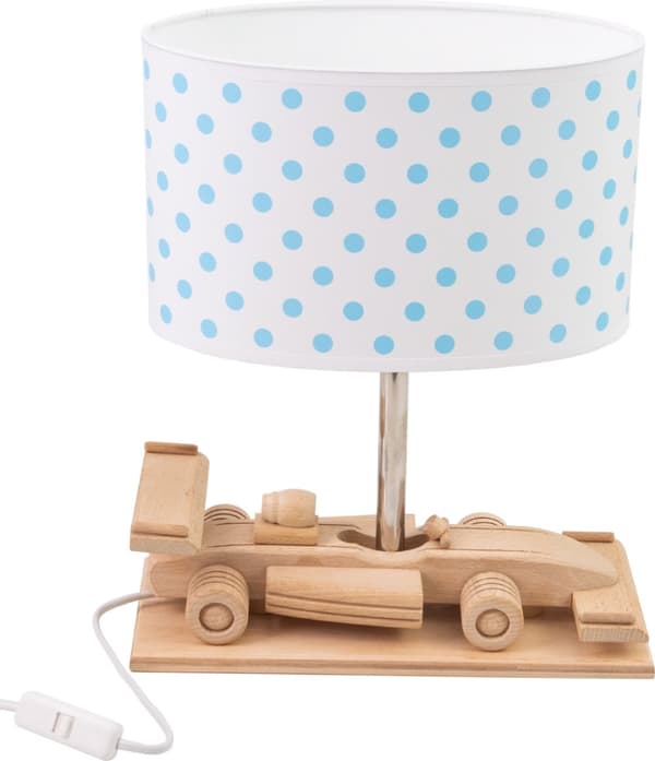 Polka dot racingbil bordslampa