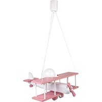 Stor hänglampa för flygplan, rosa och vit