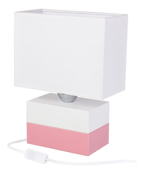 Colorato bordslampa rosa och vit