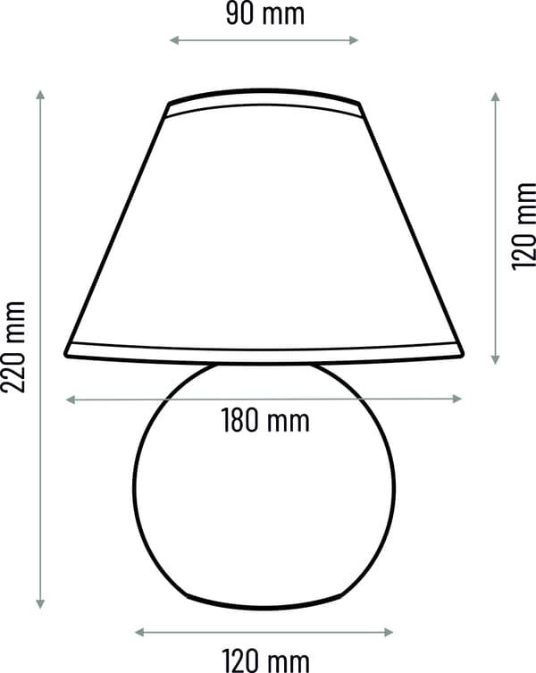 Kula bordlampe, grå marmor