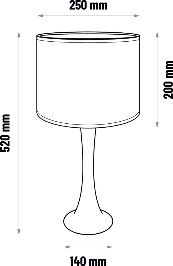 BEAVIS bordlampe - sort