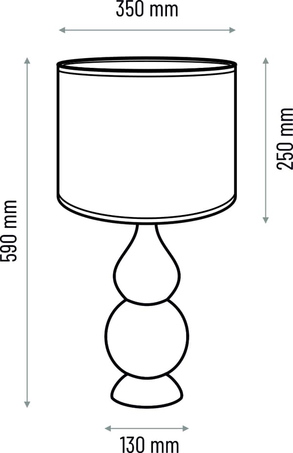 SHISHA bordlampe - grå