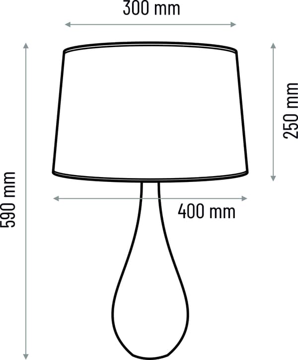 VASE toiletbordslampe - grå