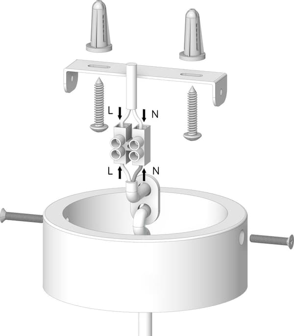 Zen hvid hængelampe, 3-panel loftslampe