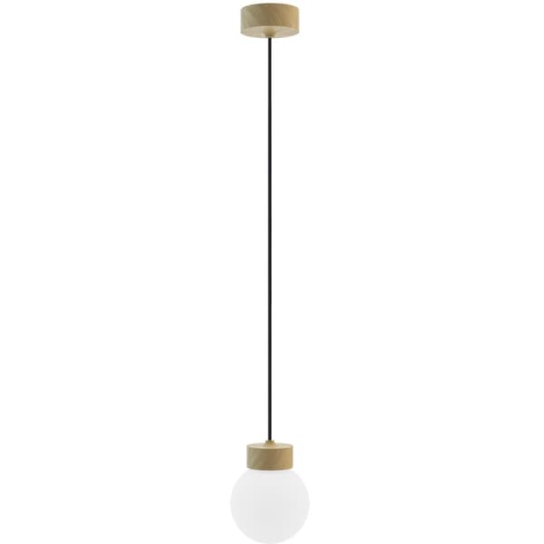 Barrel-Orb Kula hængelampe, 1 panel, eg