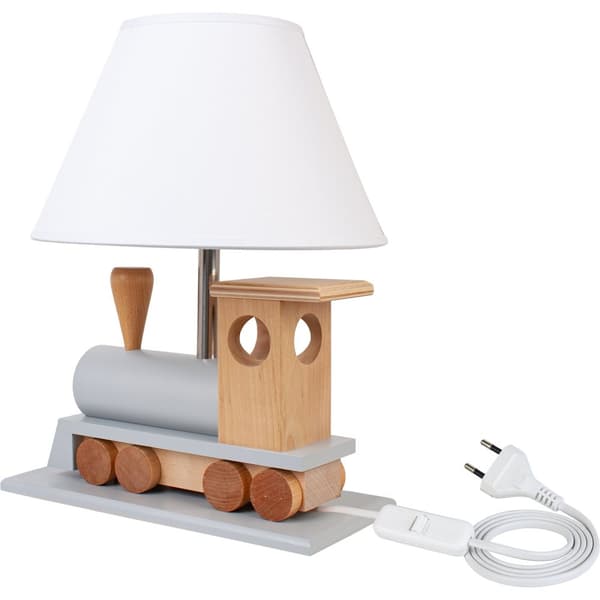 Lokomotiv bordlampe, grå