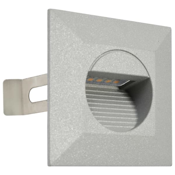 Utomhusvägglampa LED 6 st 5 W silver fyrkantig