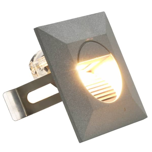 Utomhusvägglampa LED 6 st 5 W silver fyrkantig