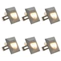 Miniatyrbild 1 av 8: Utomhusvägglampa LED 6 st 5 W silver fyrkantig