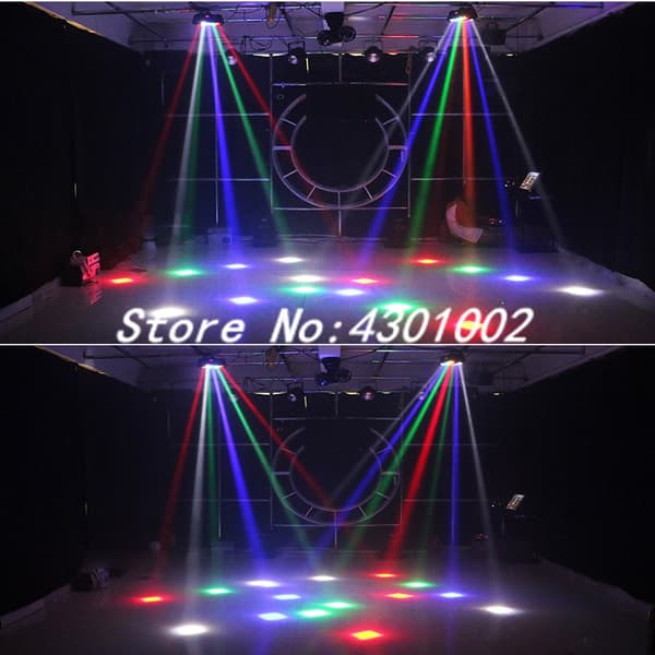 Flyttbara strålkastare, Mini LED-spindel, RGBW-strålkastare